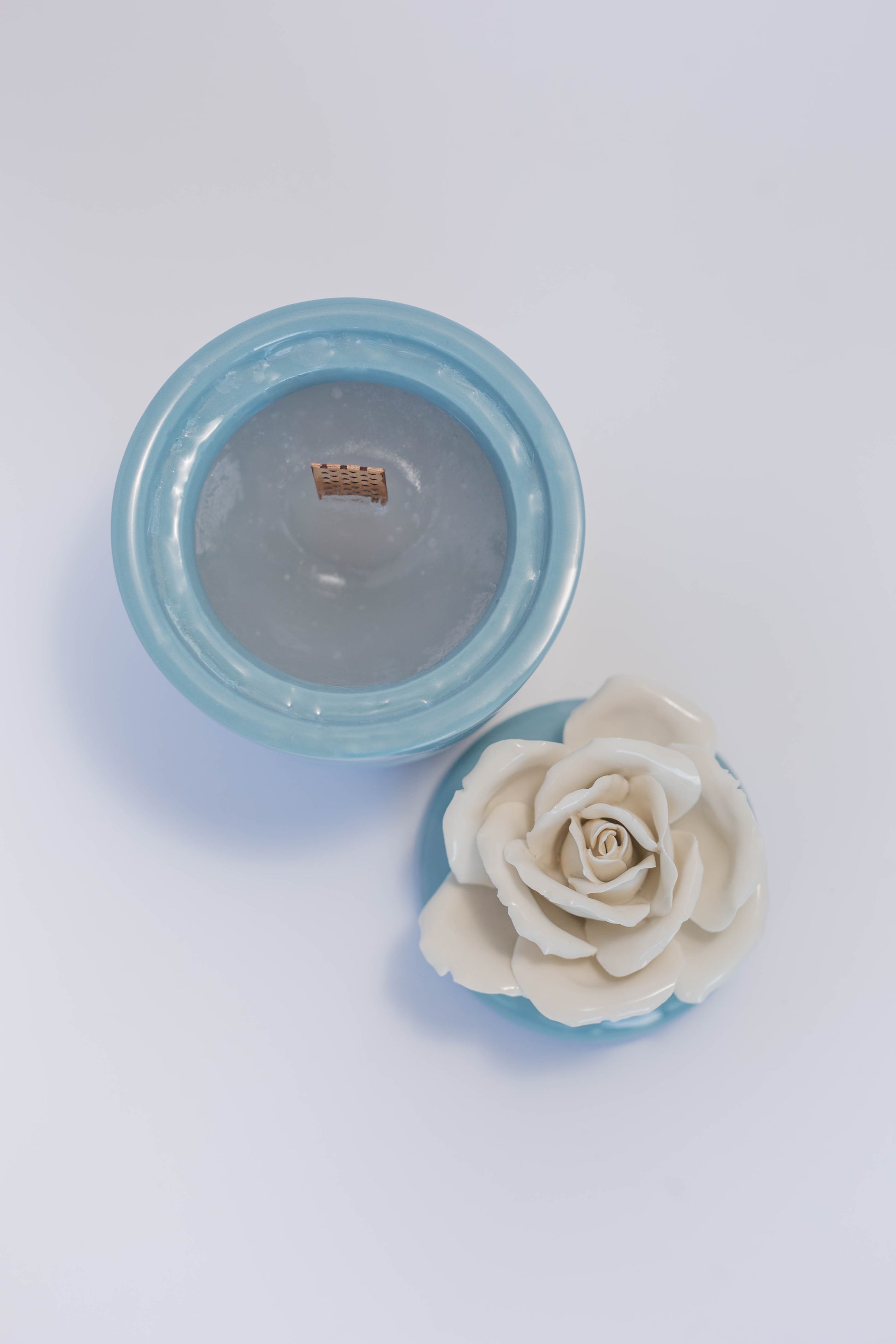 Portacandele con Fiore Capodimonte